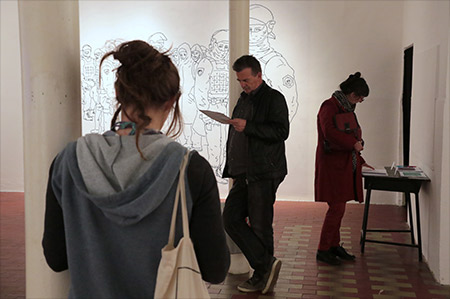 Vesna Bukovec: Exploanation, Alkatraz Gallery, exhibition opening. Photo: Sunčan Stone.